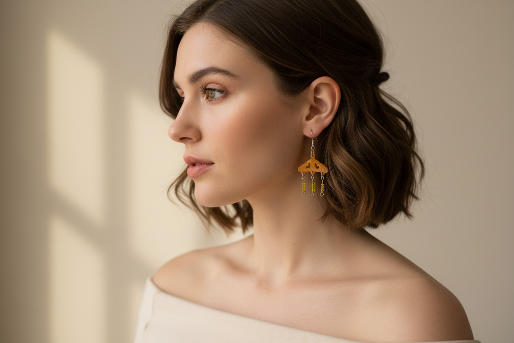resin dangle earring