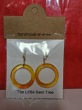 Resin circled drop earrings