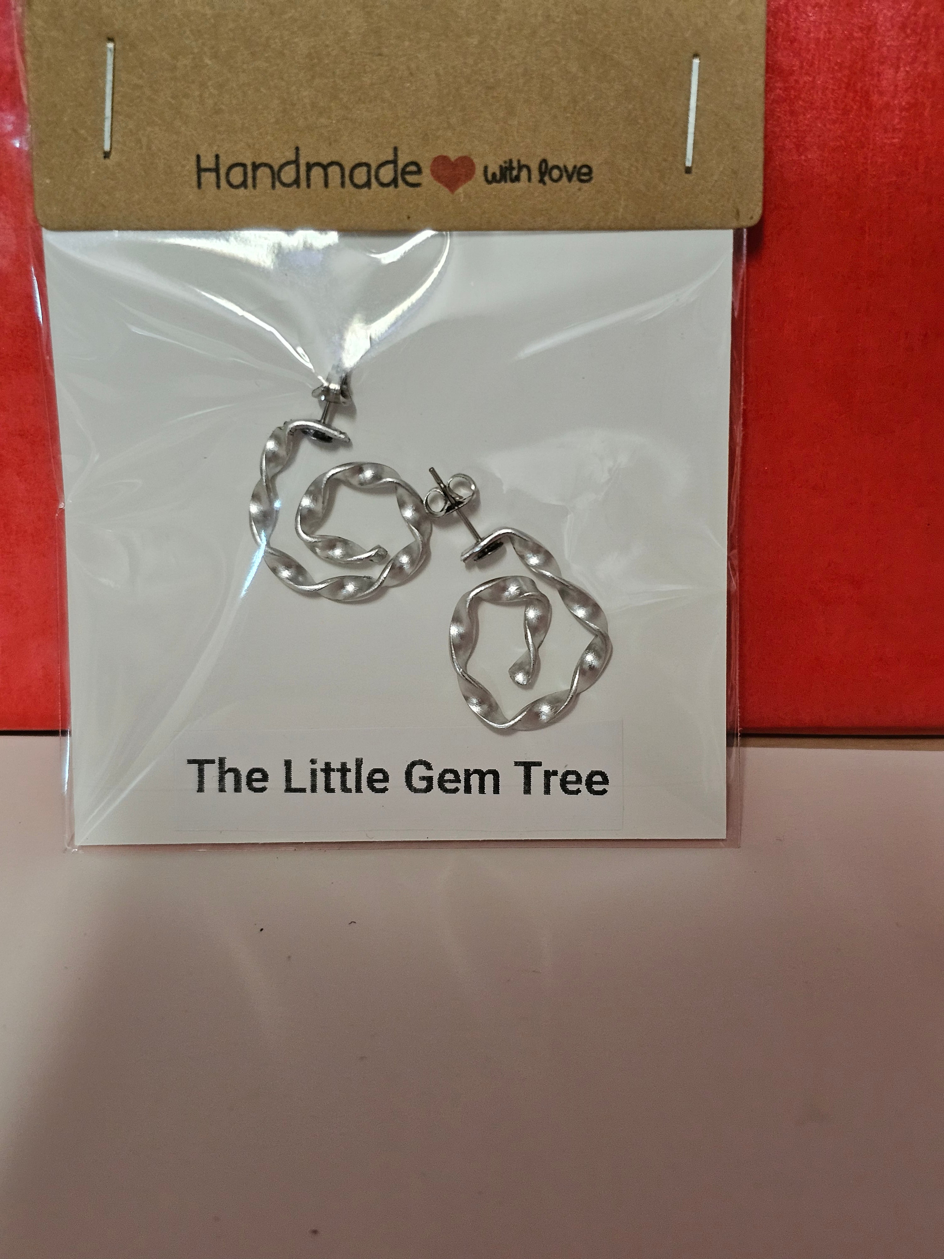 sliver spiral earrings