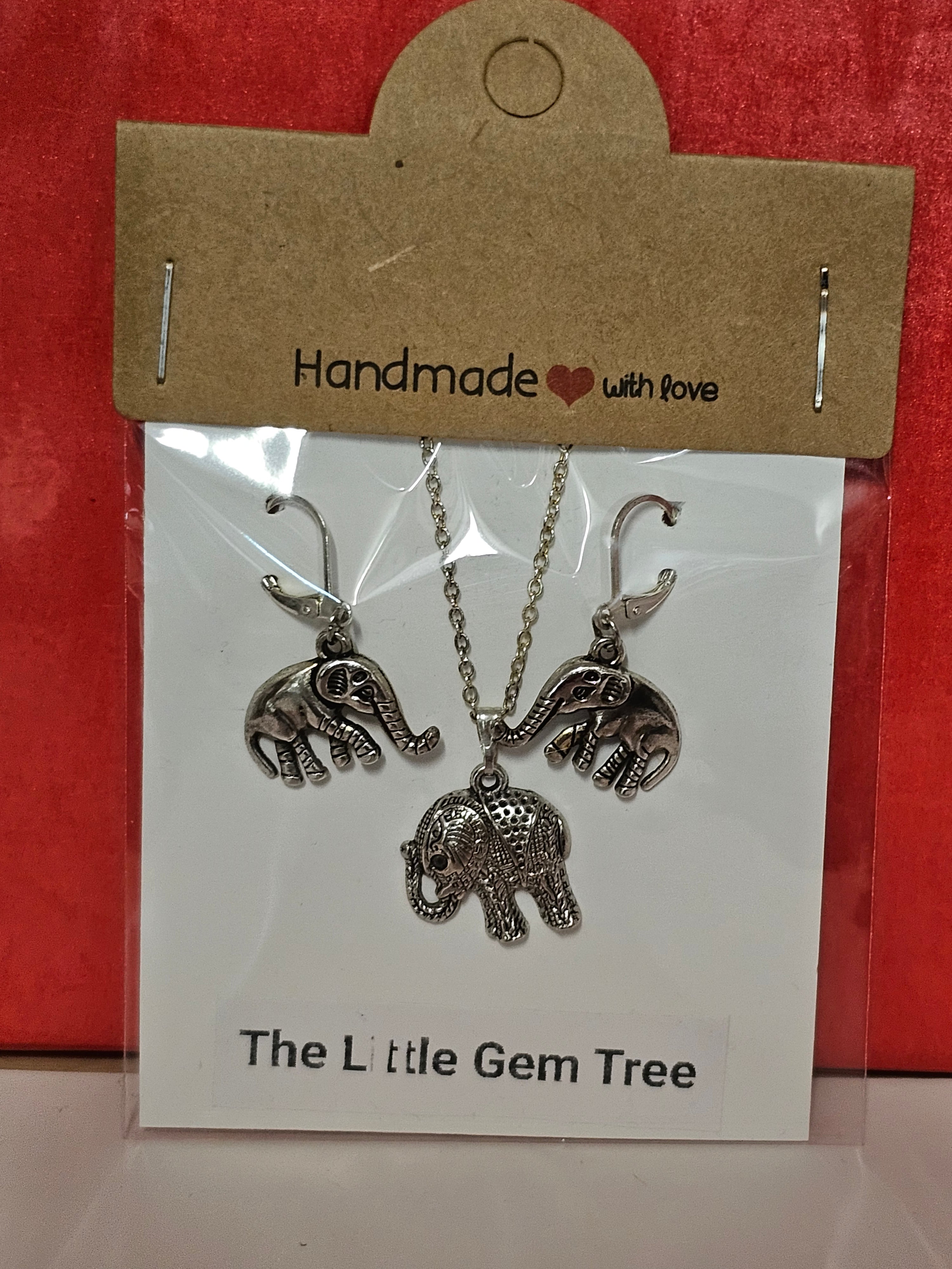 metal elephant gift set