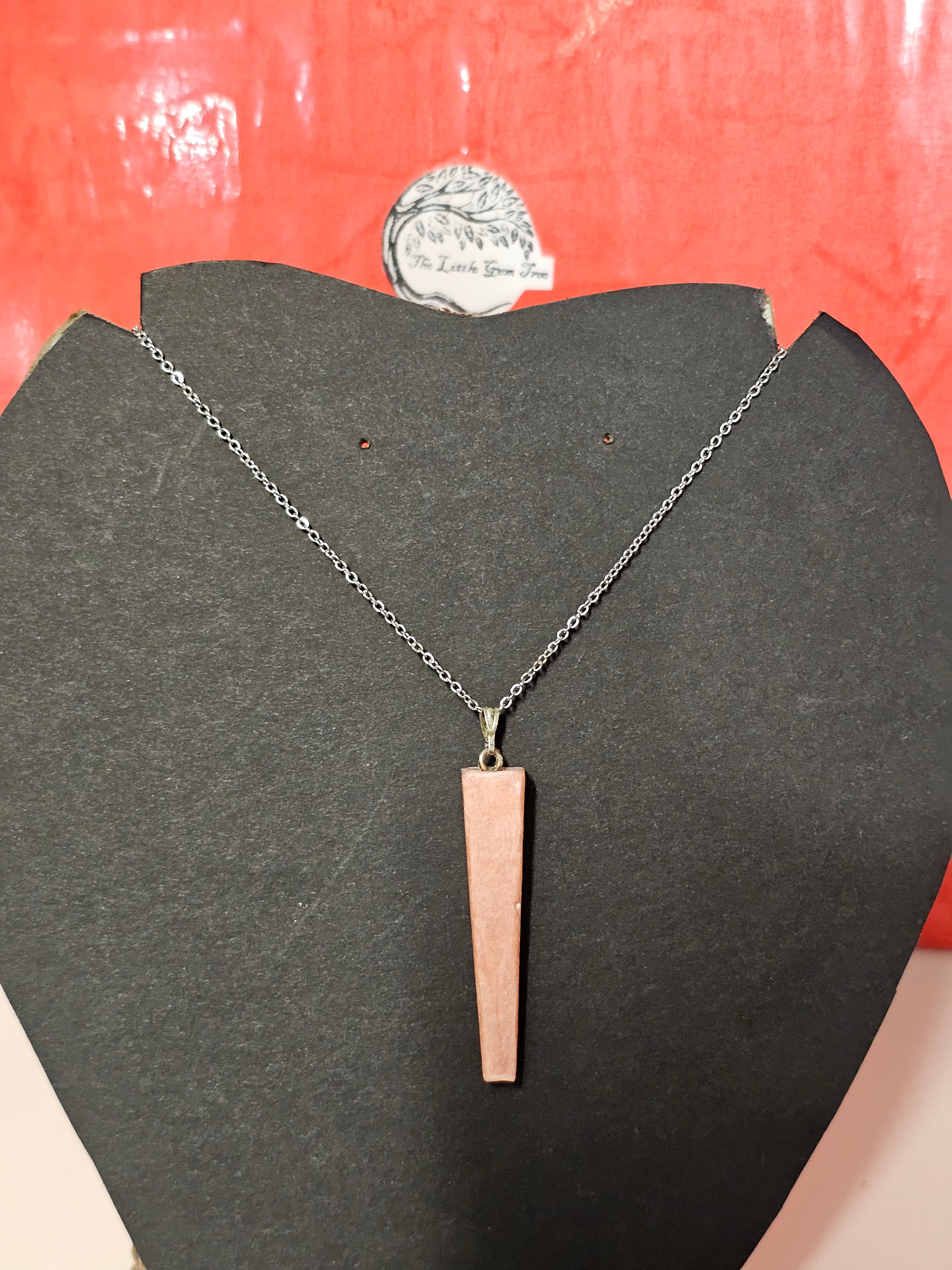 pink tone drop pendent