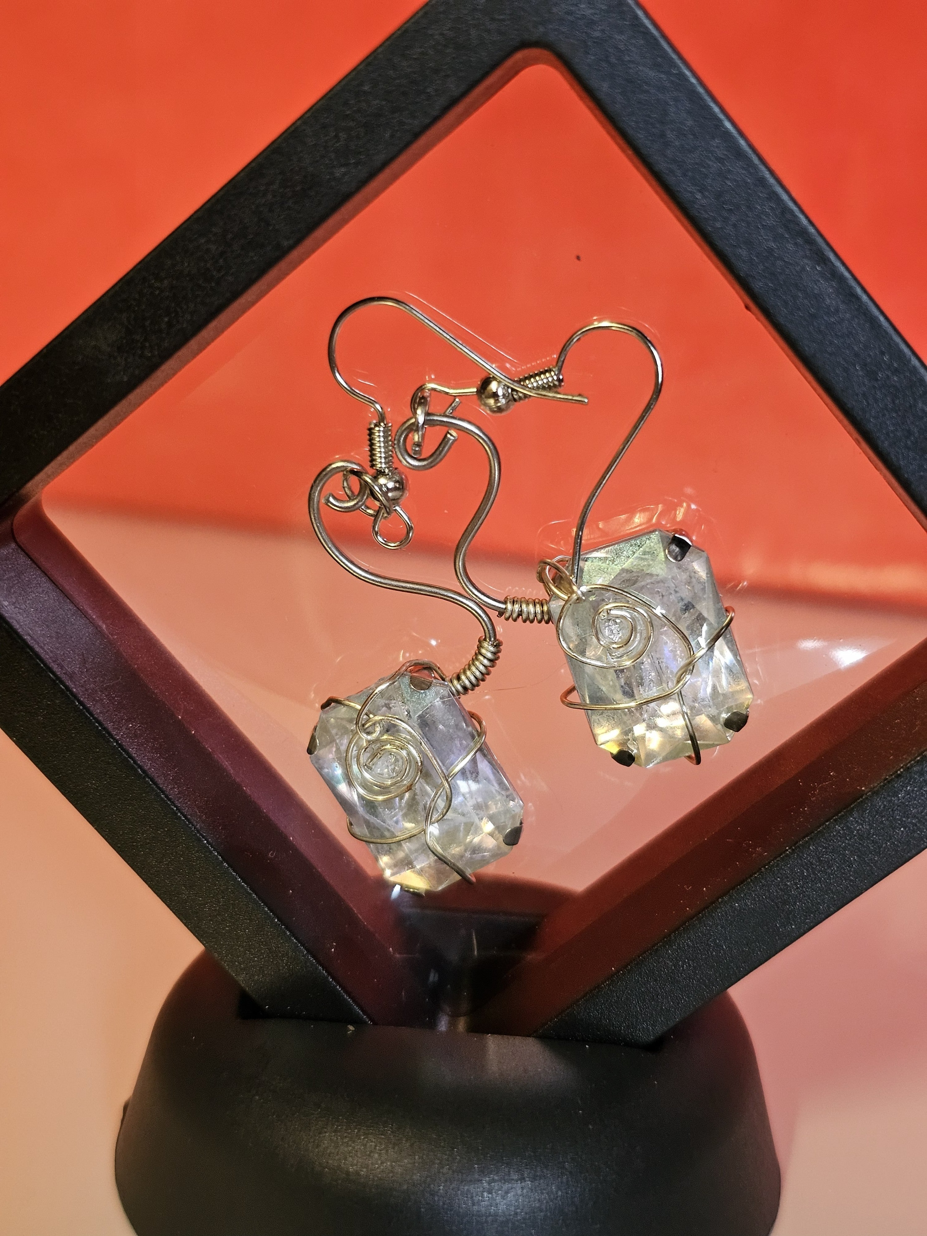 unique design crystal earrings