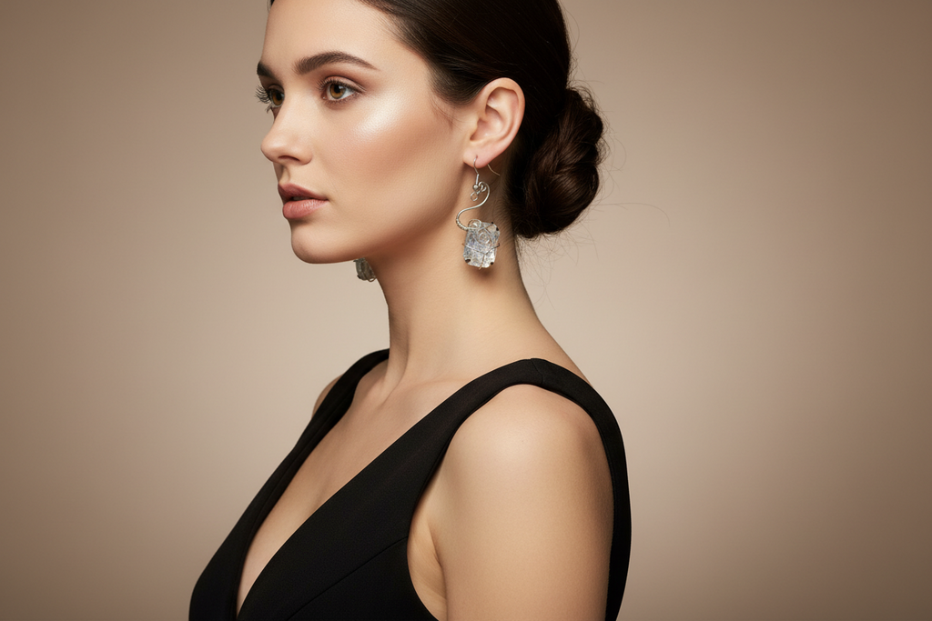 unique design crystal earrings