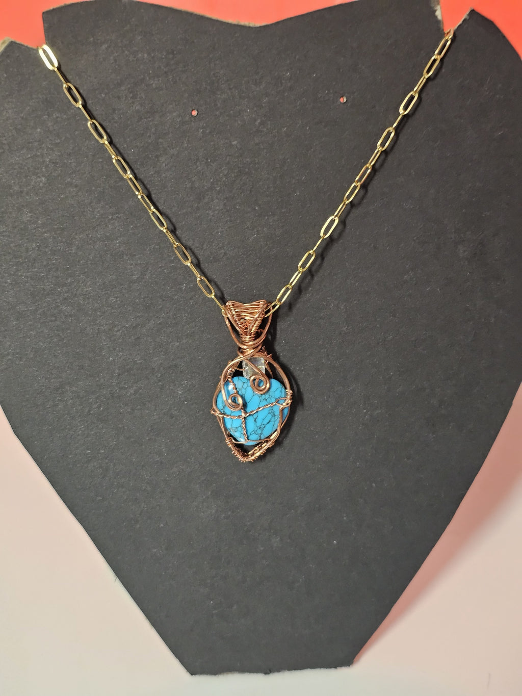 Tumbled turquoise heart stone