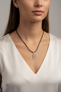 leaf pendent on cord