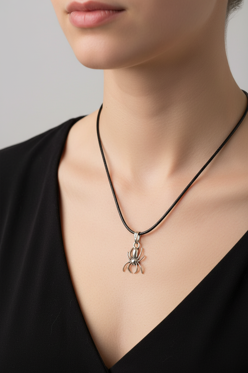 spider pendent on cord