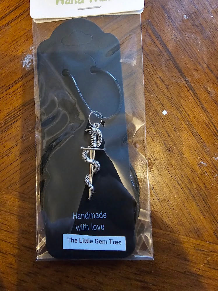 snake dagger pendent on cord