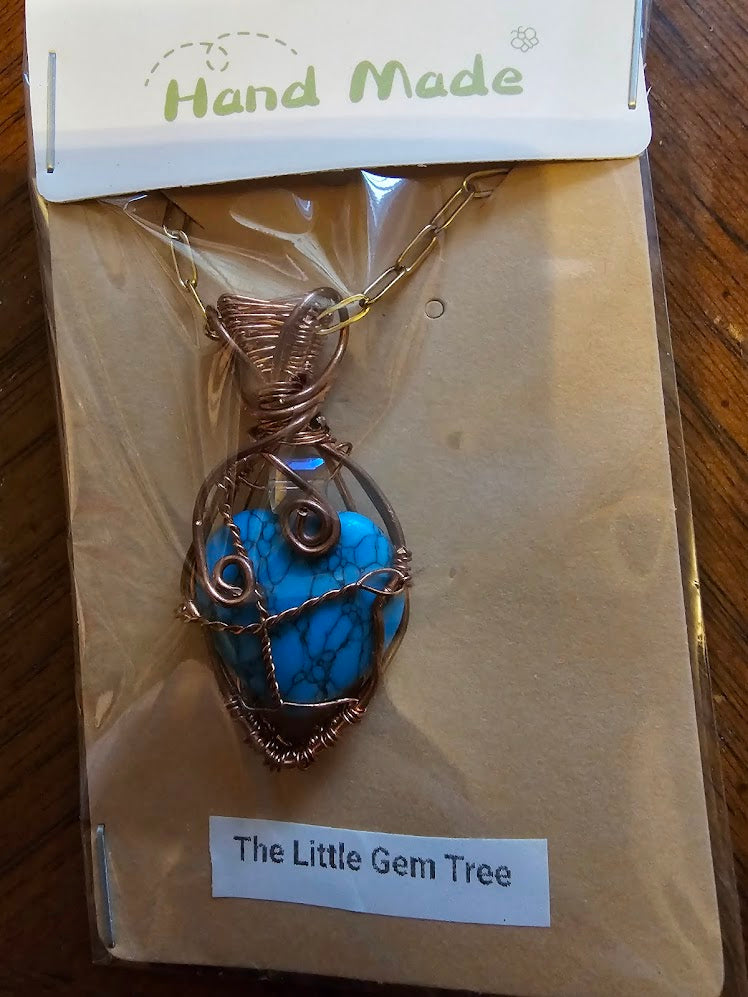 Tumbled turquoise heart stone