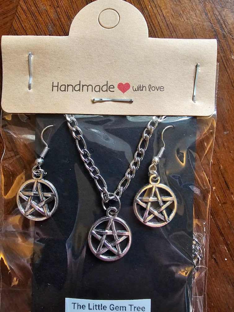 pentagram pendent set
