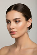 Silver geometric earrings