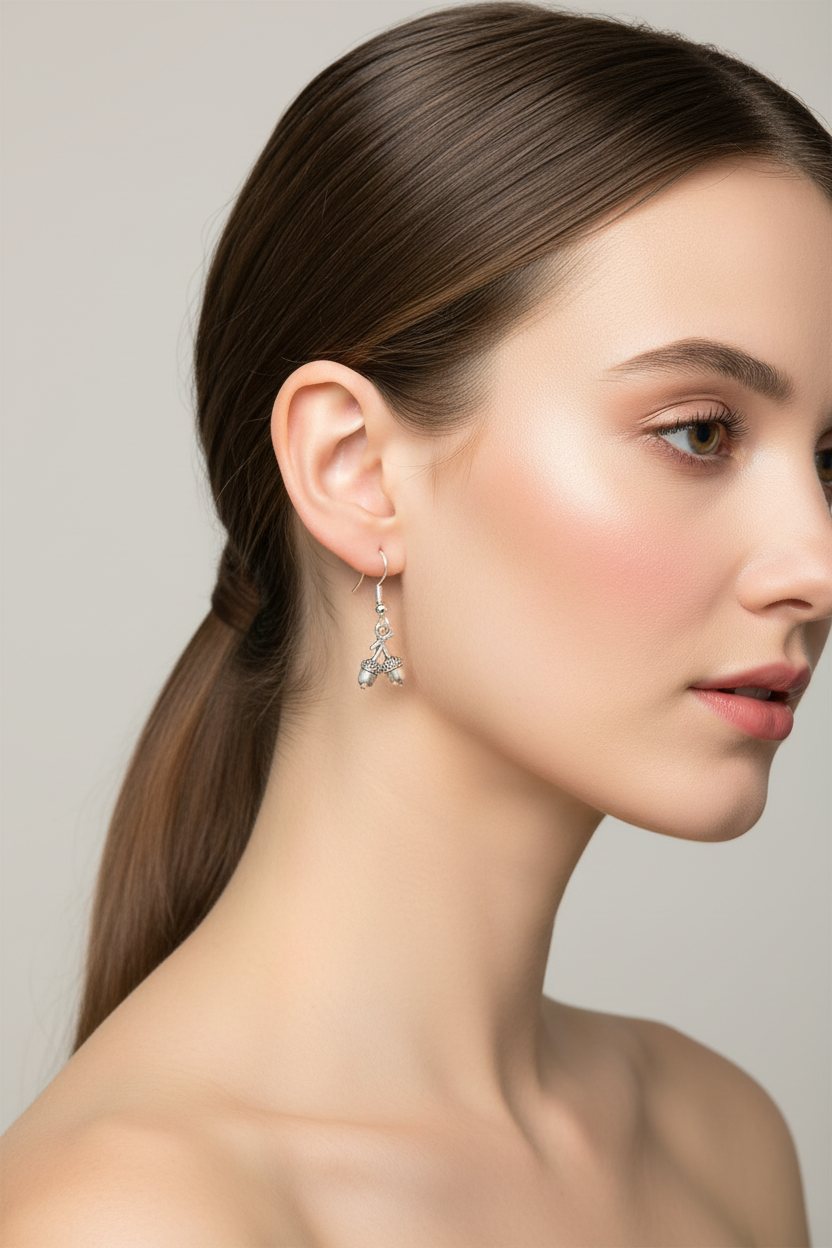 acorn drop earrings
