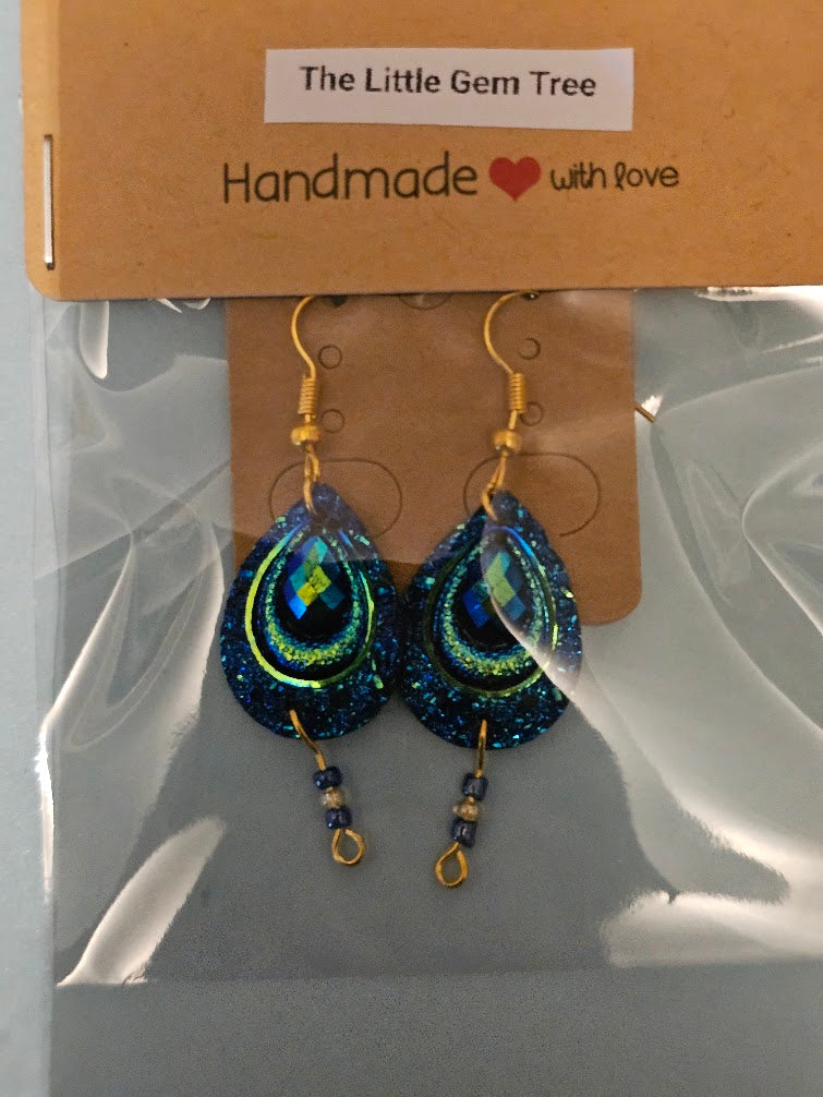 peacock style earrings