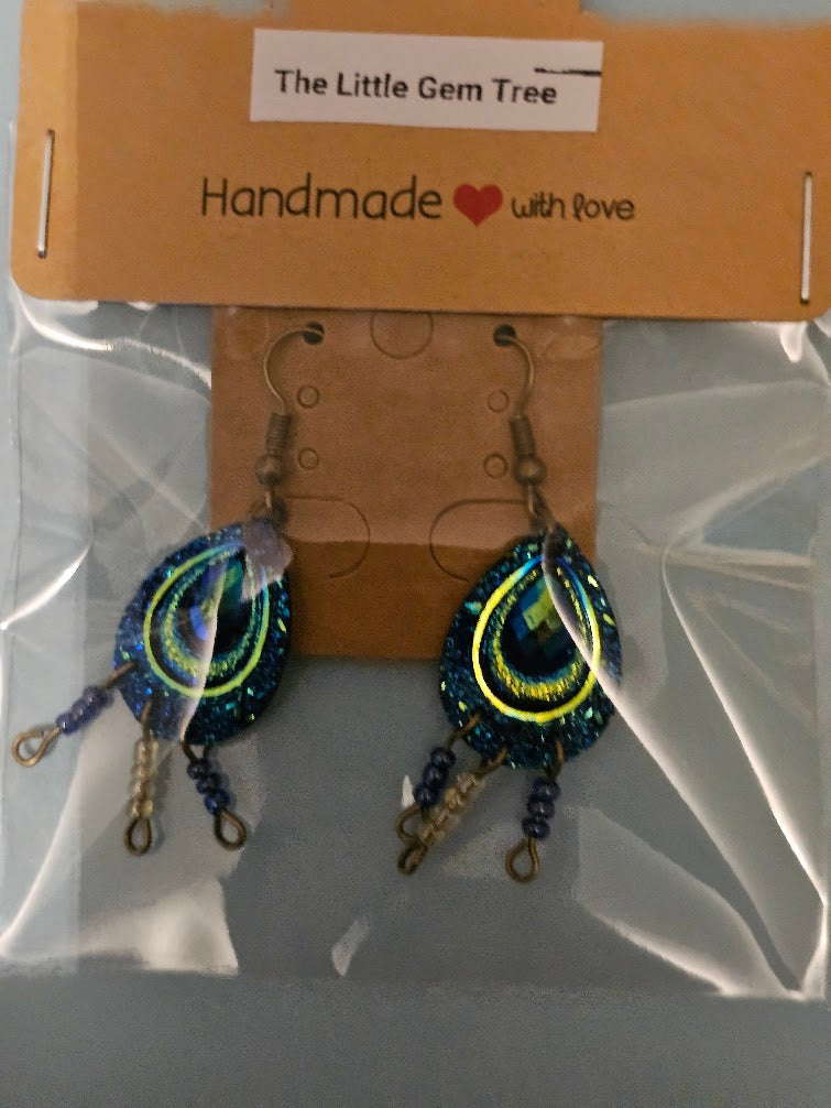 peacock style earrings