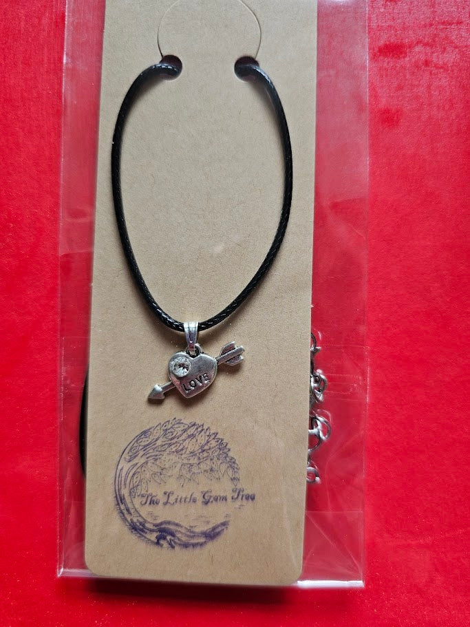 true love charm on a cord necklace