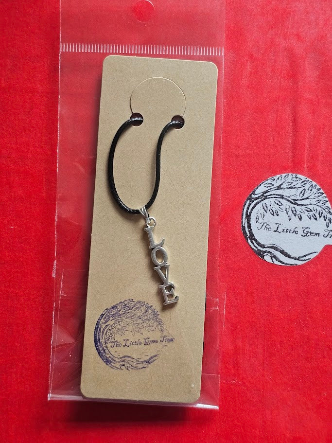 love drop pendent on cord