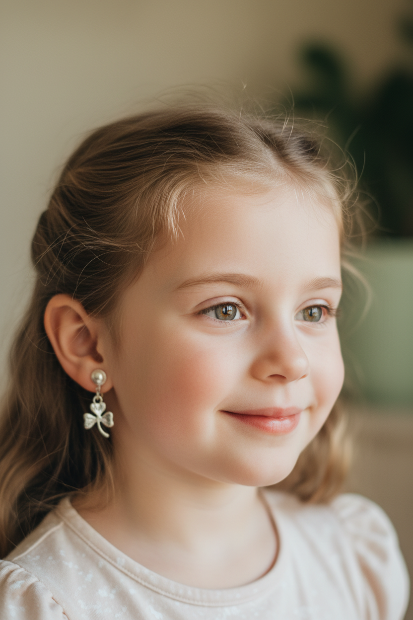 clip on earrings  3 leaf cloves