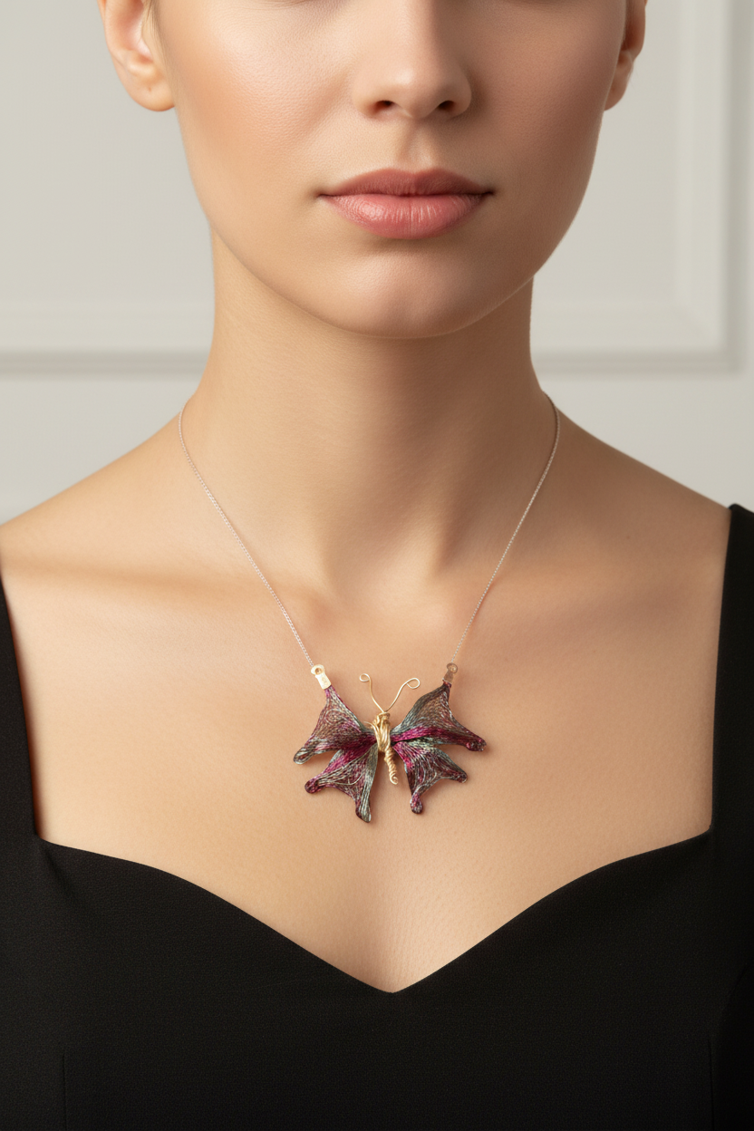 Butterfly pendent and chain