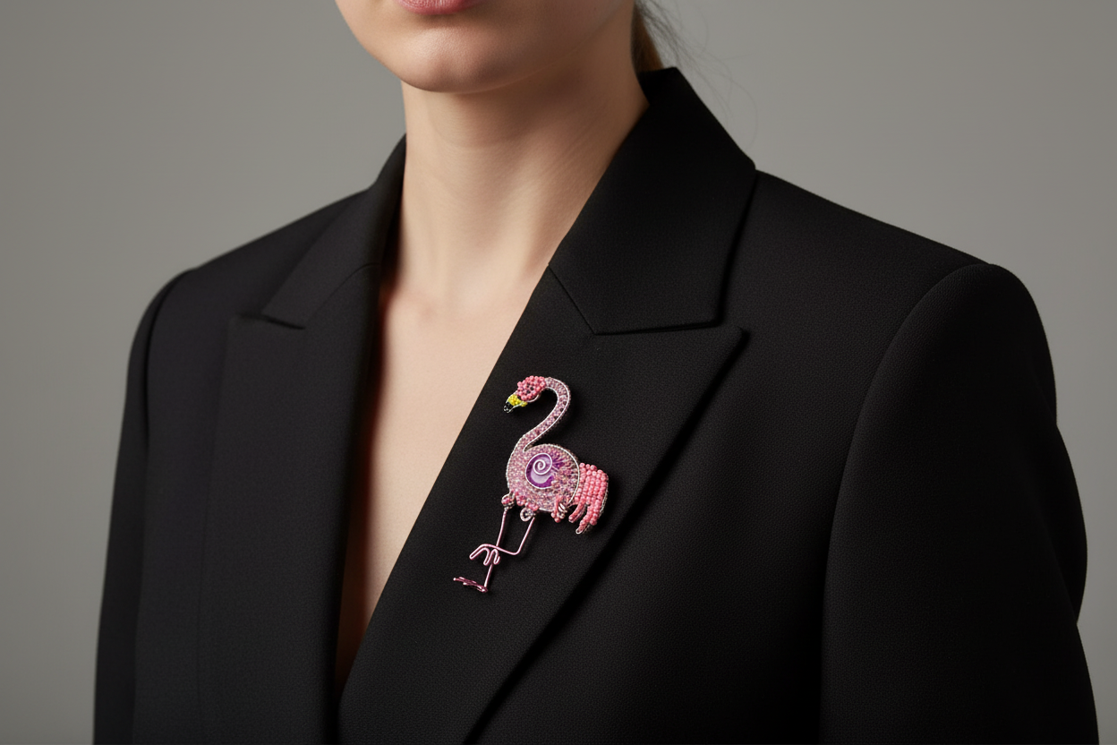 flamingo broaches